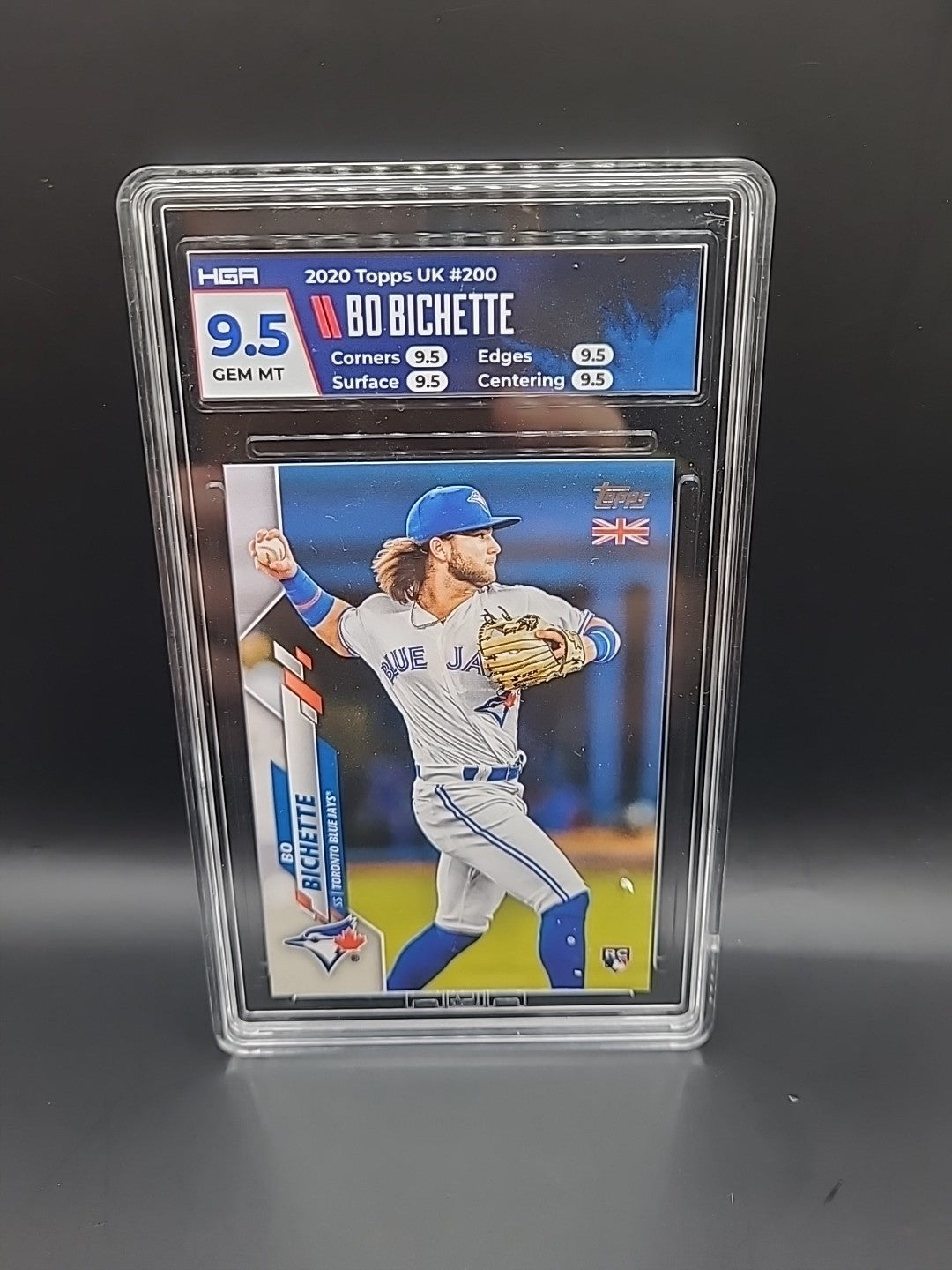 2020 Topps UK Edition Bo Bichette Rookie #200 Toronto Blue Jays HGA 9.5 GEM MT