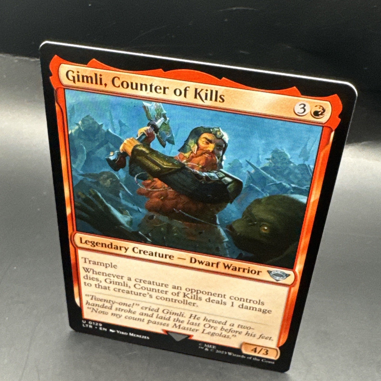 [MTG] Gimli, Counter of Kills (Foil) (0129) (LTR) NM