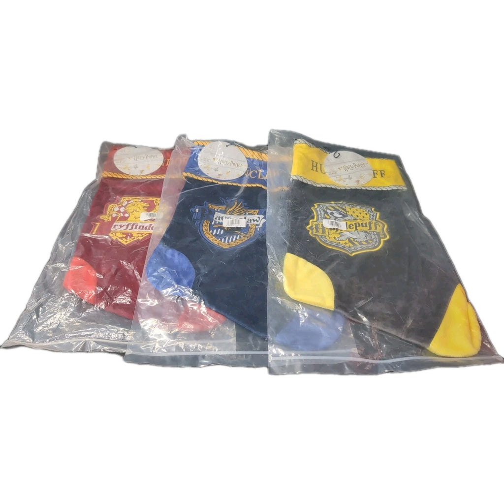3x Harry Potter Wizarding World Stockings Hufflepuff/Gryffindor/Ravenclaw 19"