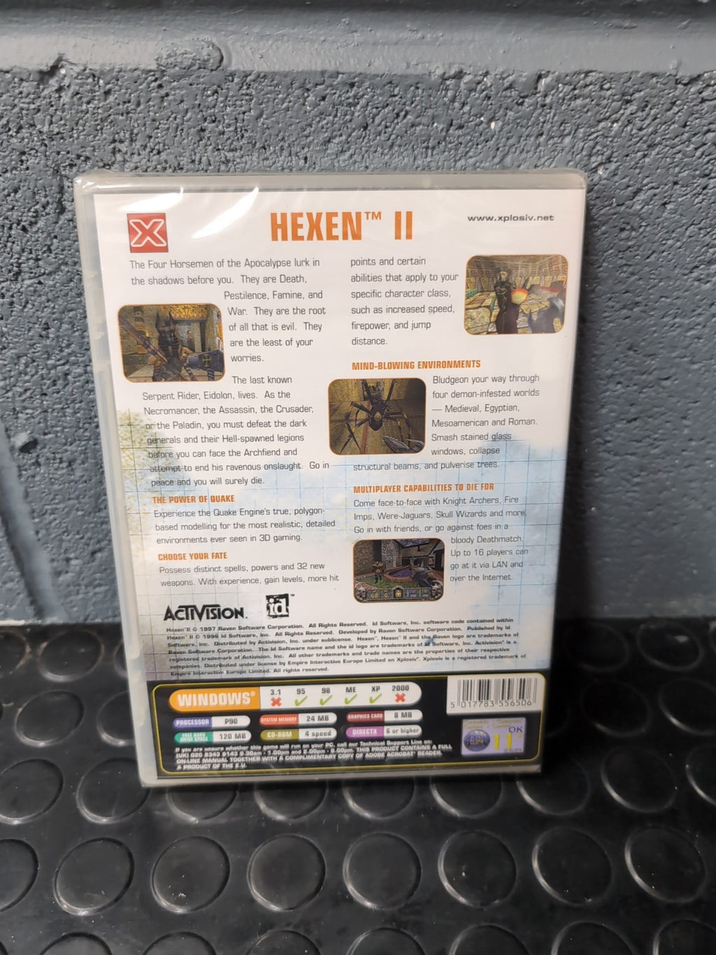 Hexen 2 PC game (xplosiv) Activision DVD case vintage 1997 CIB *New/Sealed*