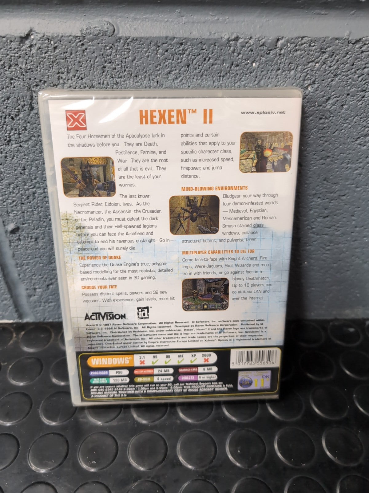 Hexen 2 PC game (xplosiv) Activision DVD case vintage 1997 CIB *New/Sealed*