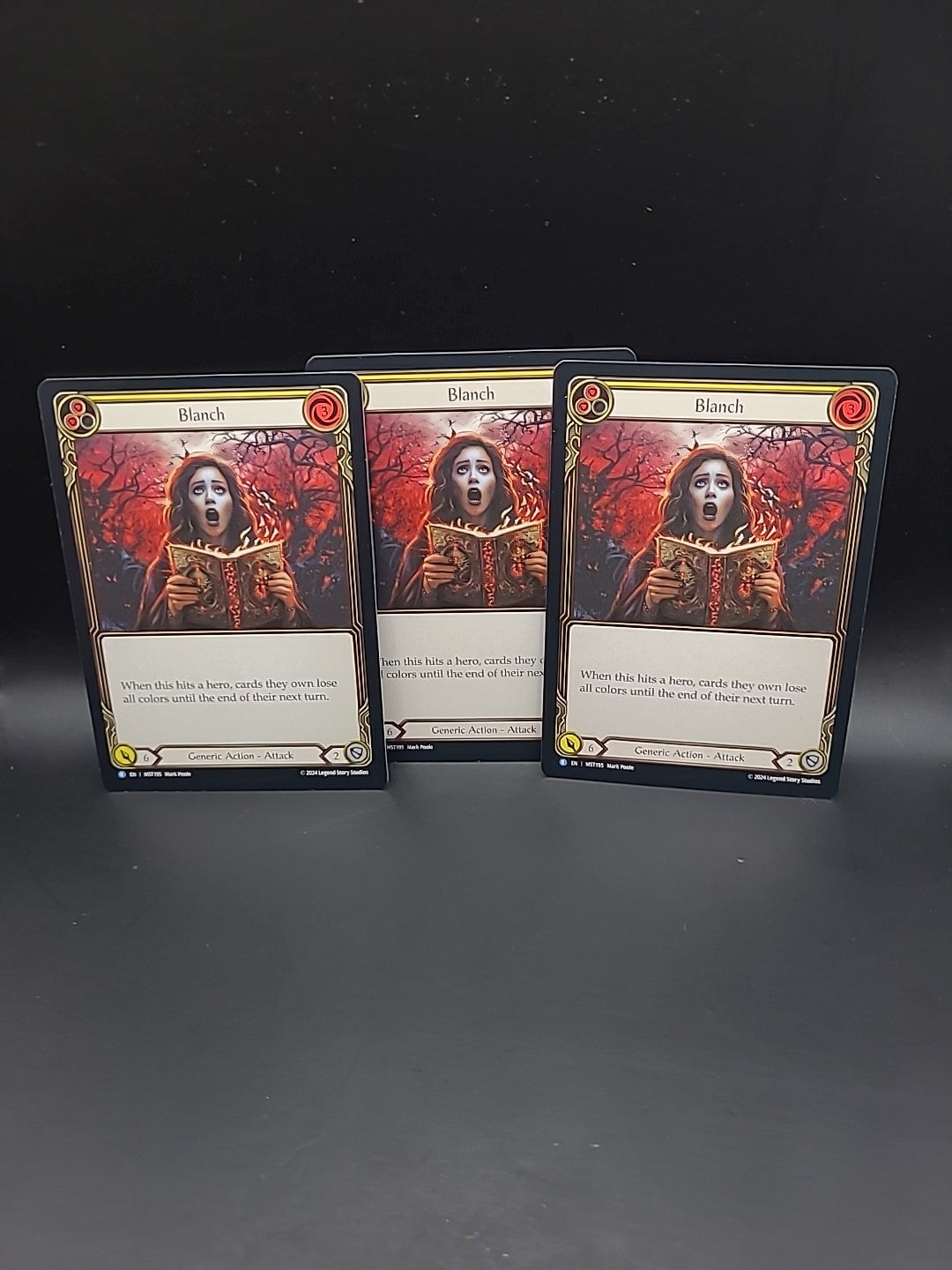 3 X Blanch Yellow Regular Cards - MST195 NM - FaB Flesh and Blood