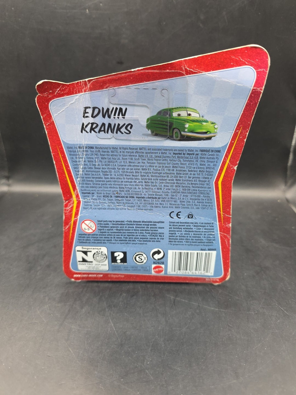 Mattel Disney Pixar Cars N2620 #72 - Edwin Kranks Vehicle - Green