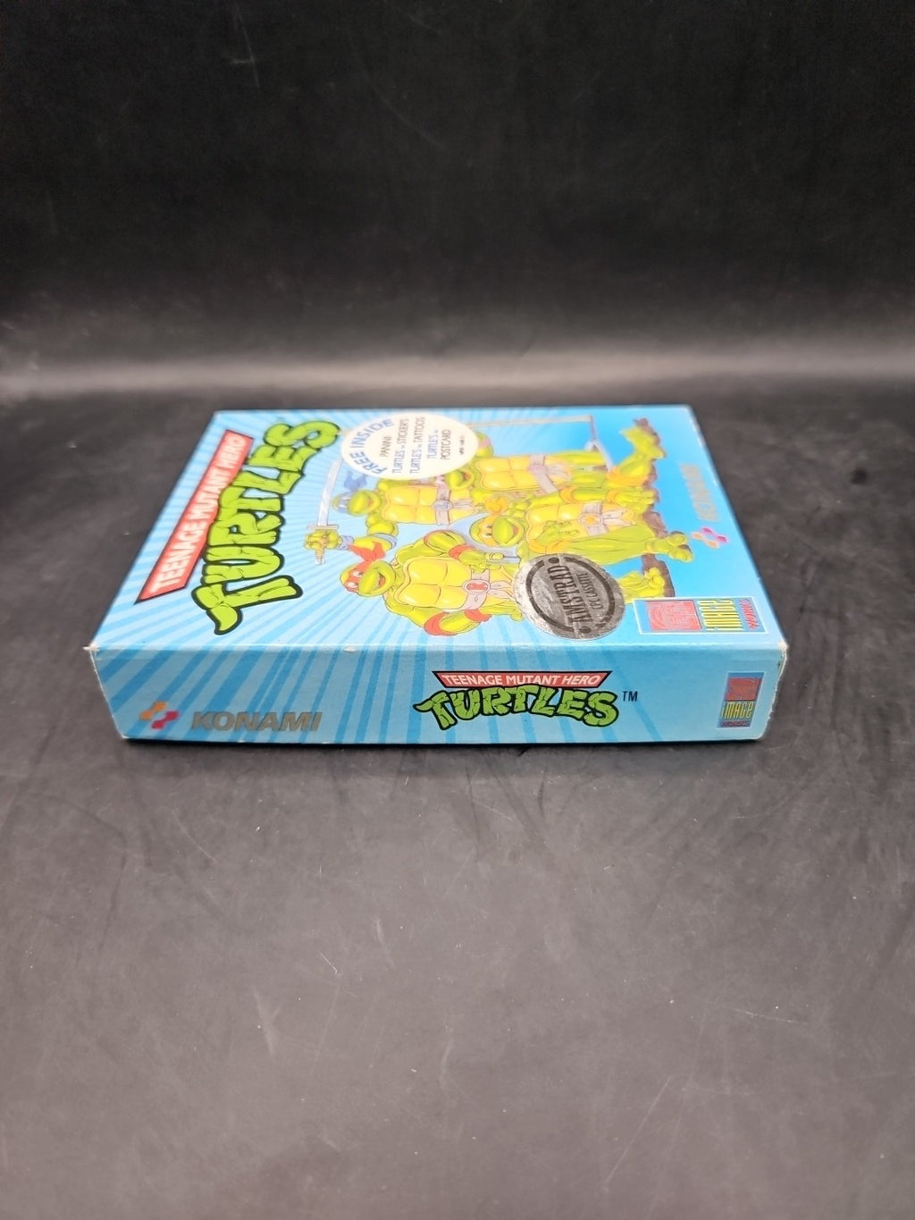 Teenage Mutant Ninja Turtles Amstrad Game With Stickers, Tattoos And Badge