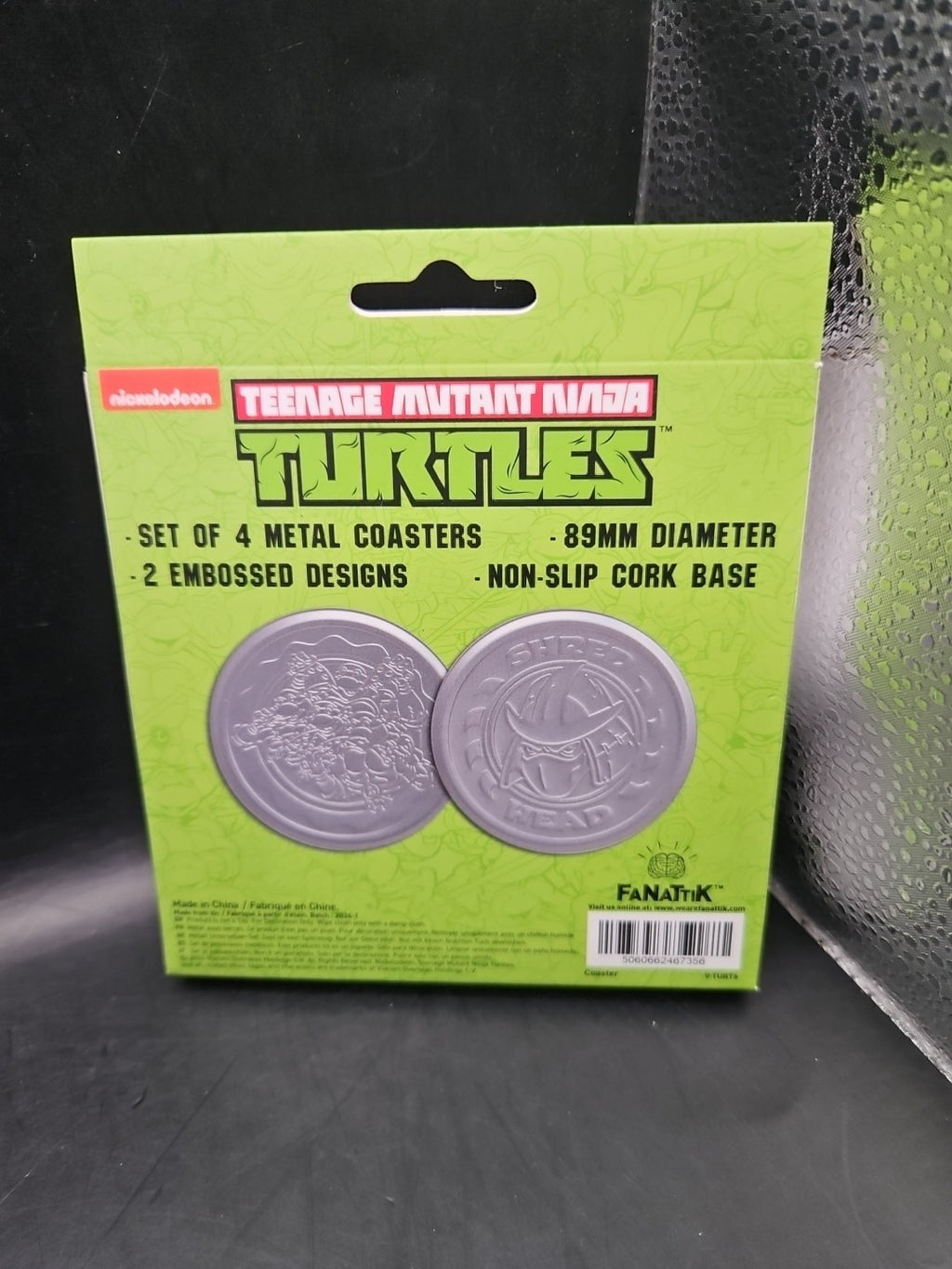 Teenage Mutant Ninja Turtles Set of 4 Embossed Metal Coasters TMNT Movie