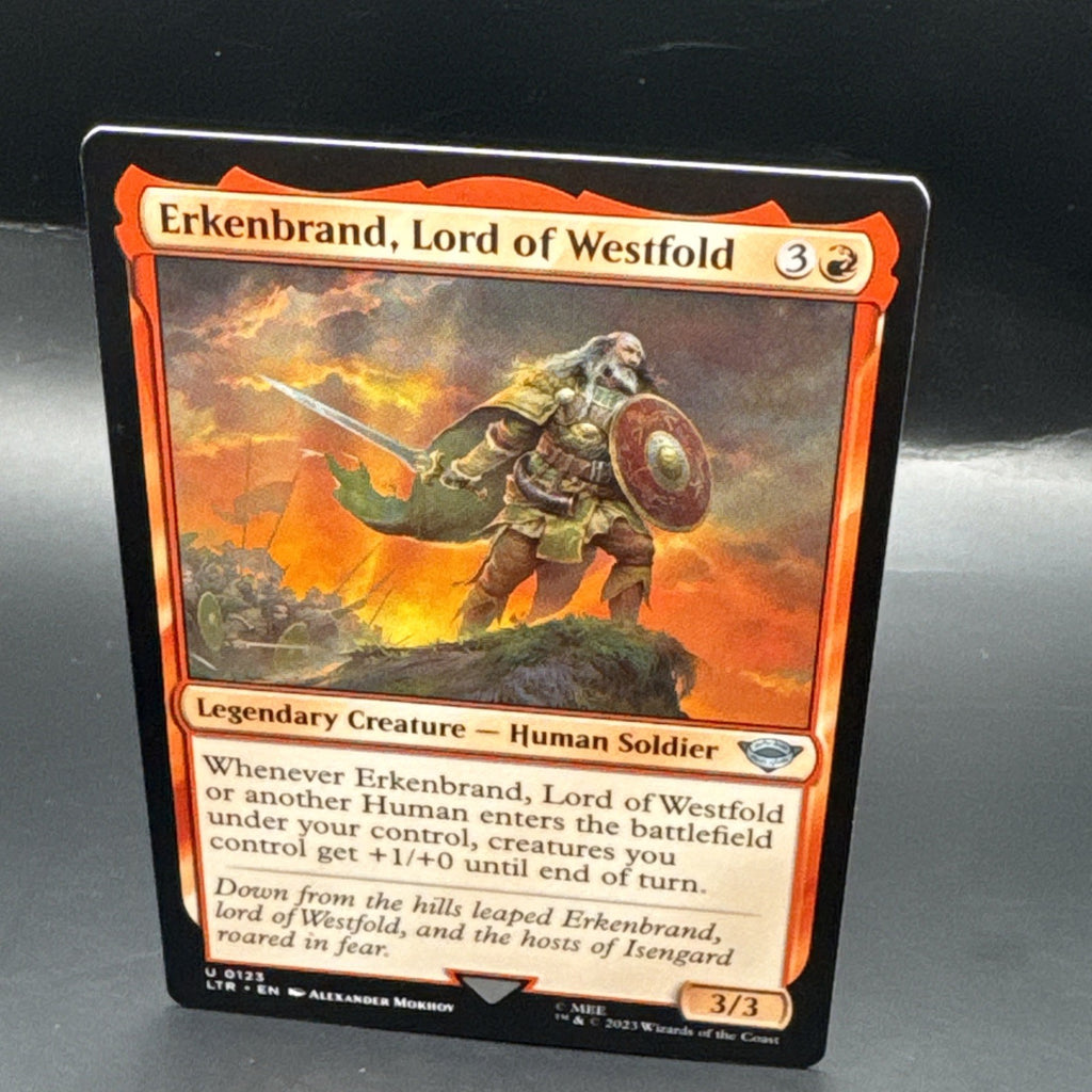 MTG Erkenbrand, Lord of Westfold (Foil) U0123 Lord of the Rings + 1 Regular Card