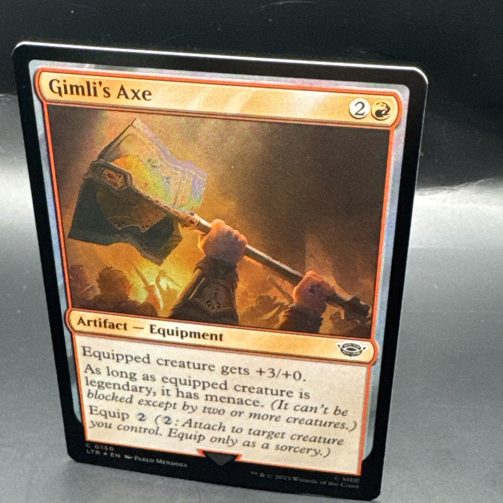 MTG LOTR Gimli's Axe Foil C0130 + 1 Regular Card