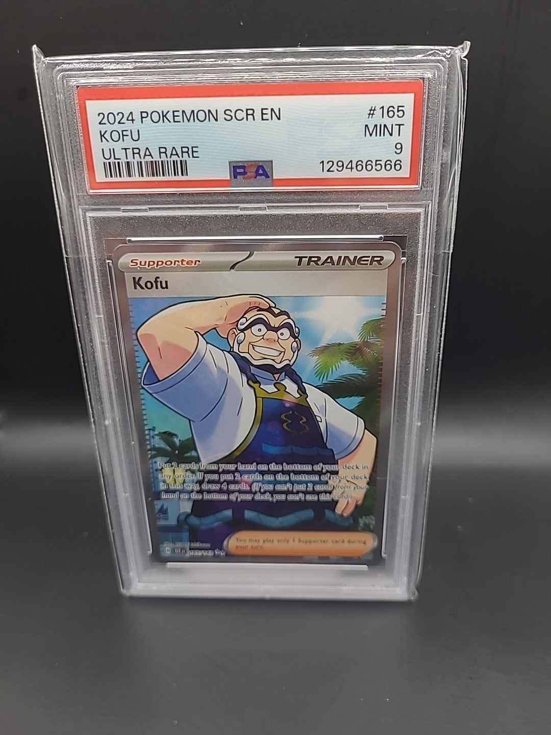 Kofu 165/142 Stellar Crown  Pokemon Card Graded PSA 9