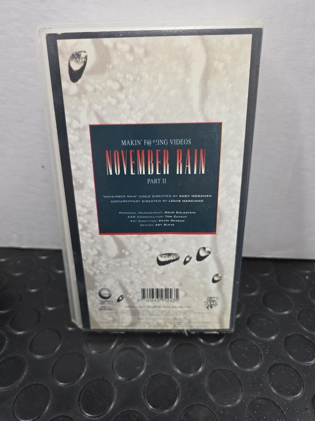 Guns N' Roses November Rain VHS Video Tape