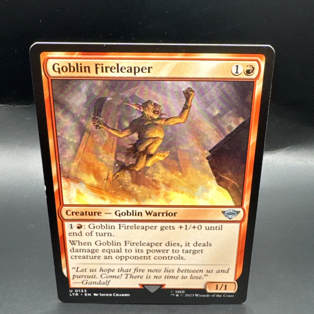 MTG Goblin Fireleaper U0133 Lord of the Rings Foil + 1 Regular Card