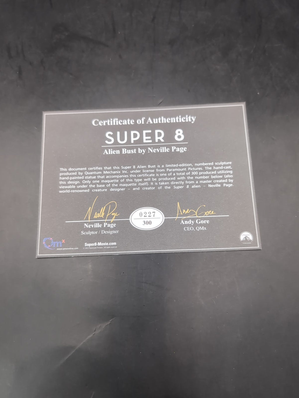 QMX SUPER 8 MOVIE ALIEN BUST BRAND NEW - BY NEVILLE PAGE LIMITED EDITION