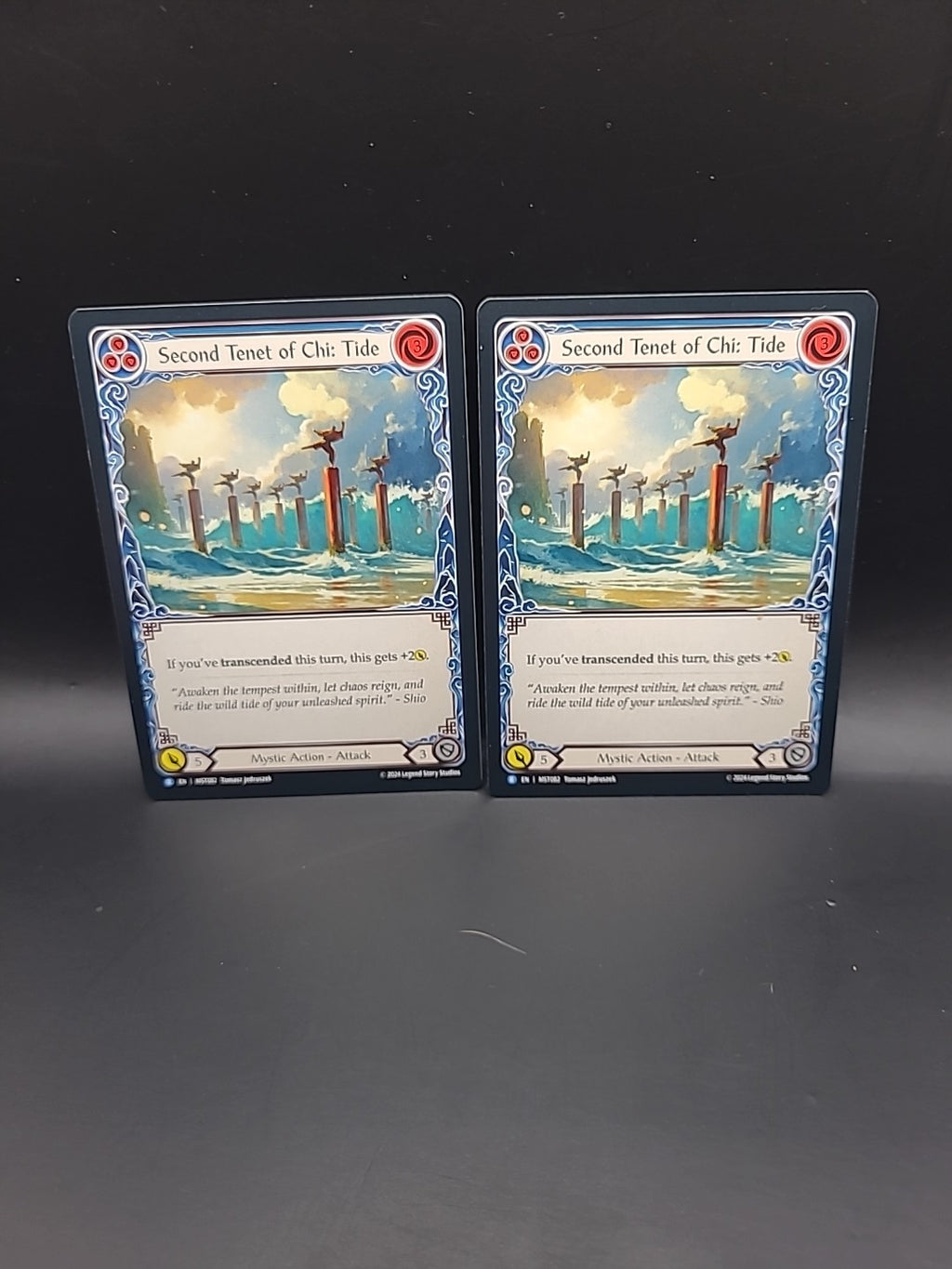 2 X Second Tenet of Chi: Tide Regular - MST082 NM - FaB Flesh and Blood