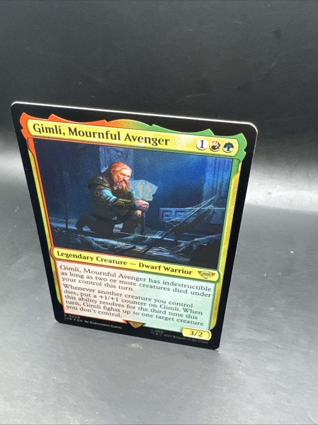 Gimli, Mournful Avenger R0209 Foil Lord of the Rings LTR Magic MTG
