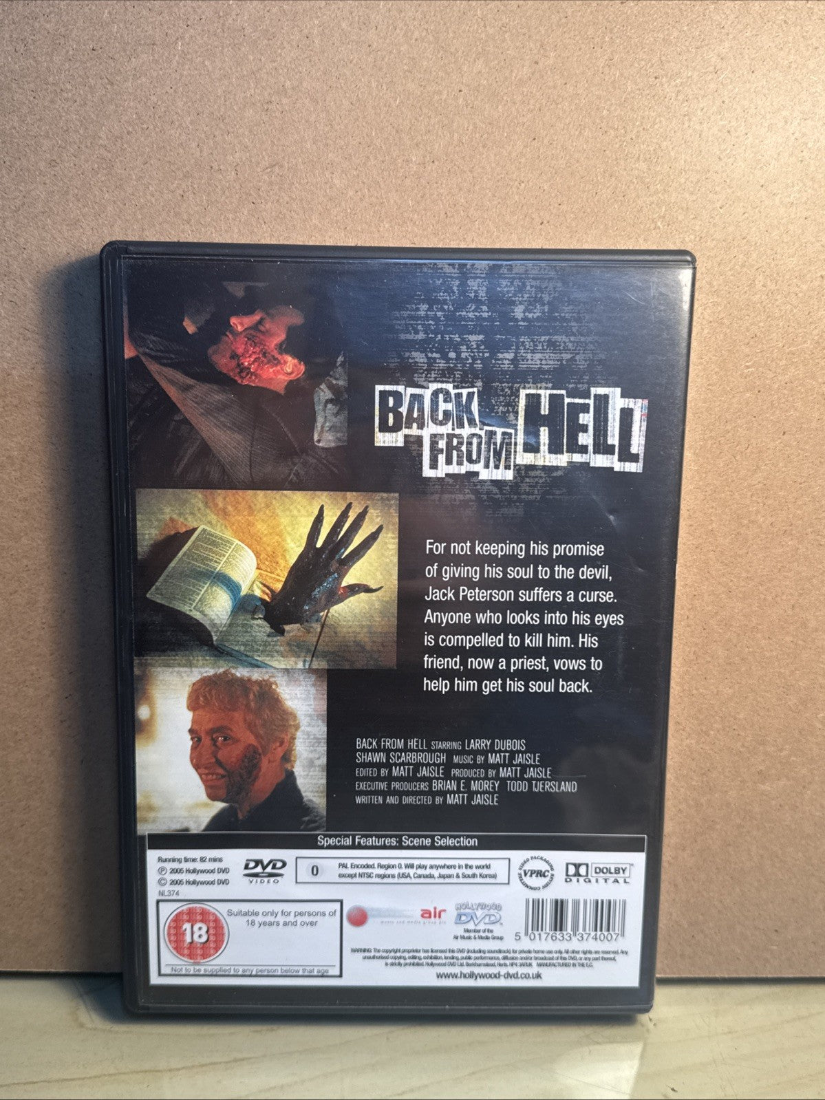 BACK FROM HELL LARRY DU BOIS SHAWN SCARBROUGH MULTI REGION 0 DVD HORROR