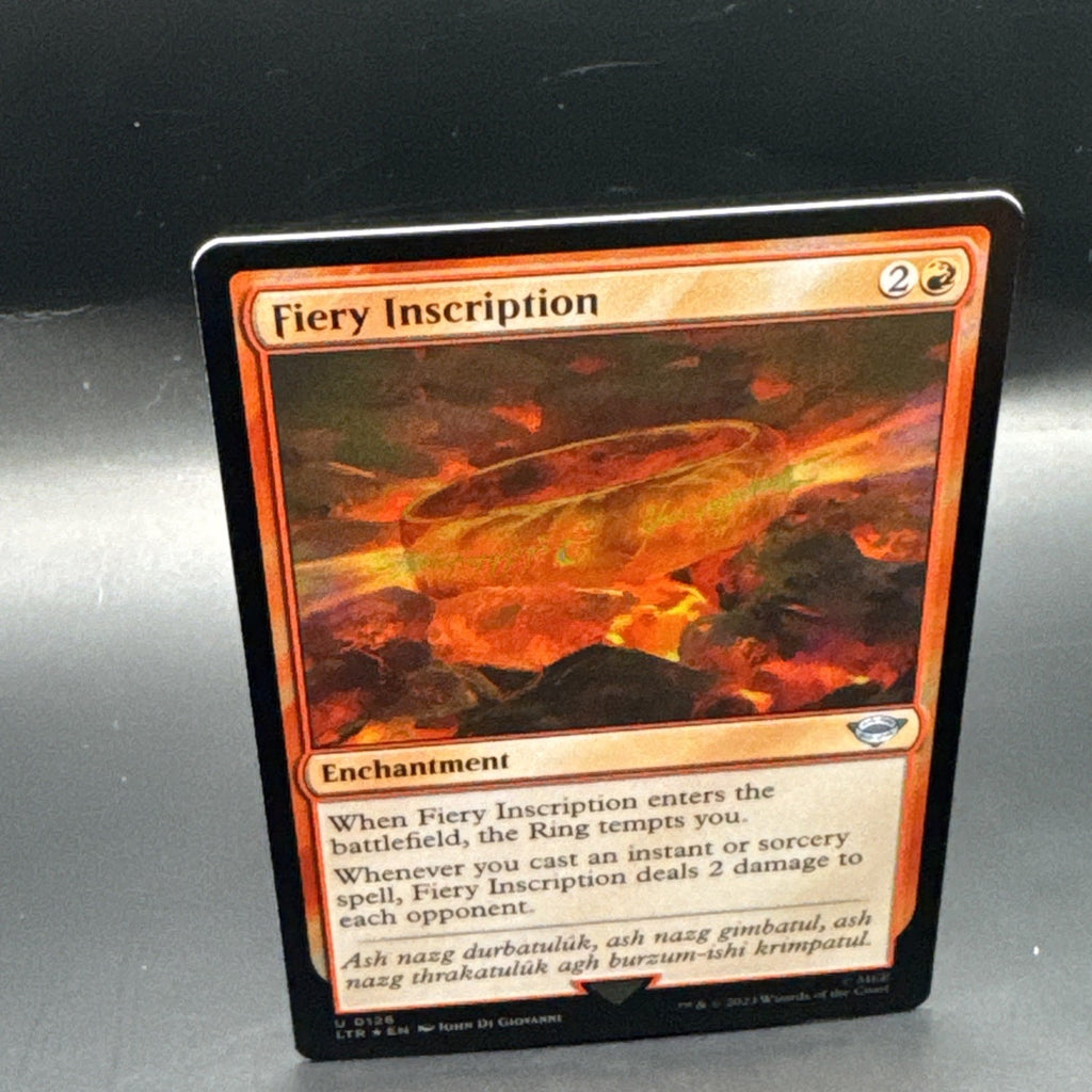 MTG Fiery Inscription (FOIL) U0126 Lord of the Rings + 1 Regular Card