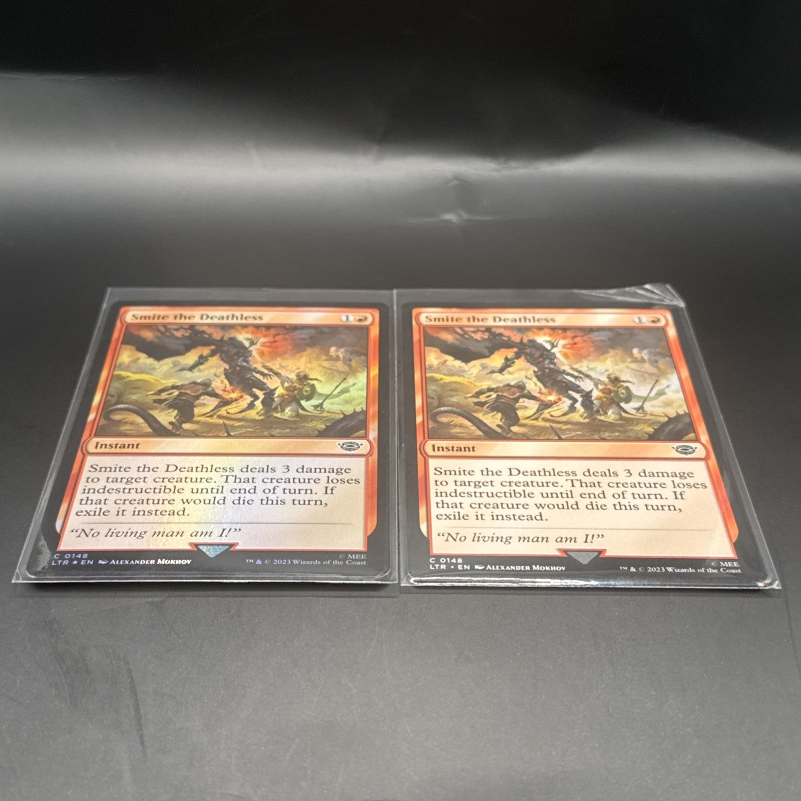 Smite the Deathless (FOIL) -MTG Lord of the Rings C0148 + 1 Regular Card