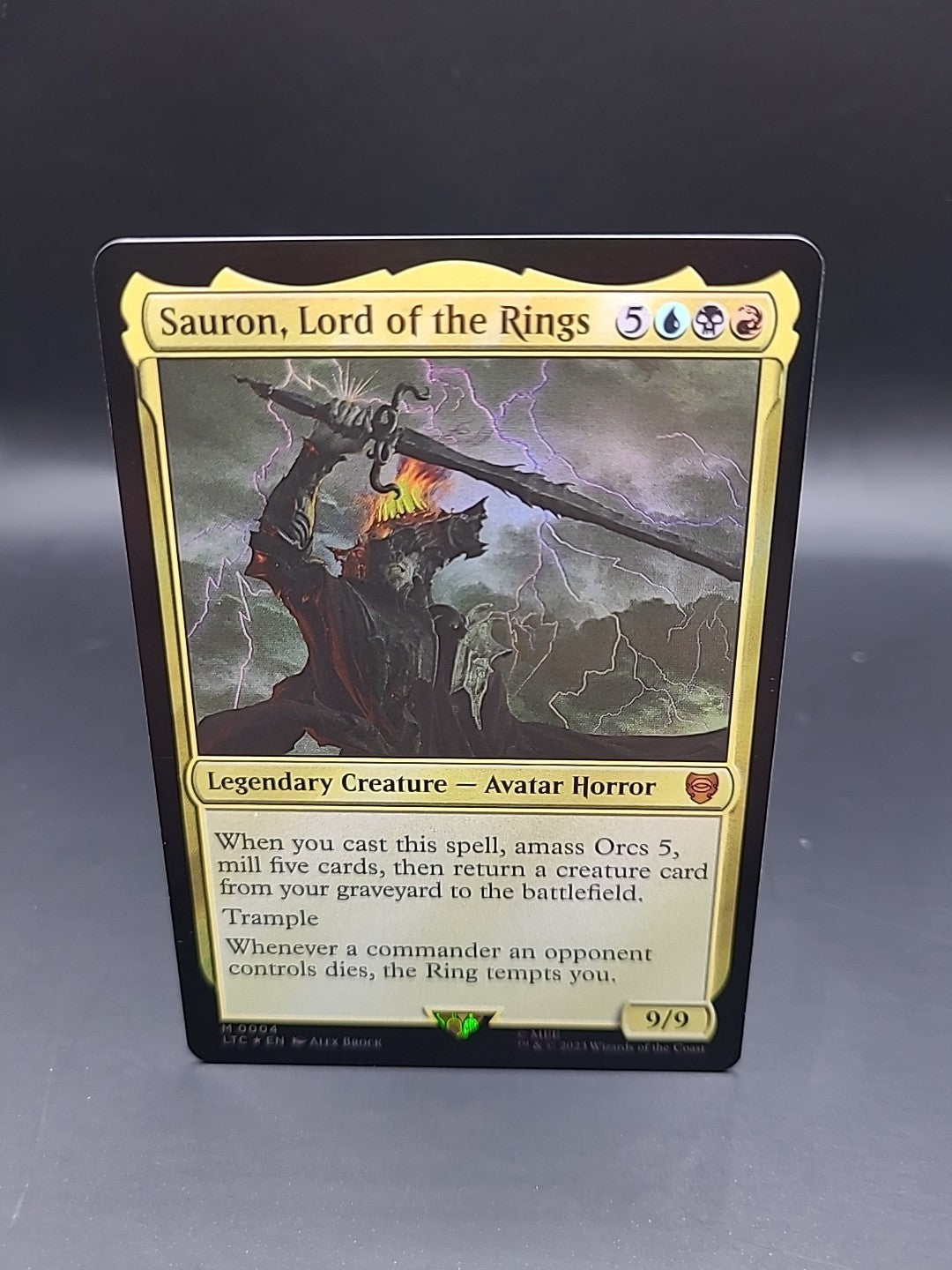 FOIL Sauron, Lord of the Rings ~ Commander: The Lord of the Rings M0004 [ MTG ]