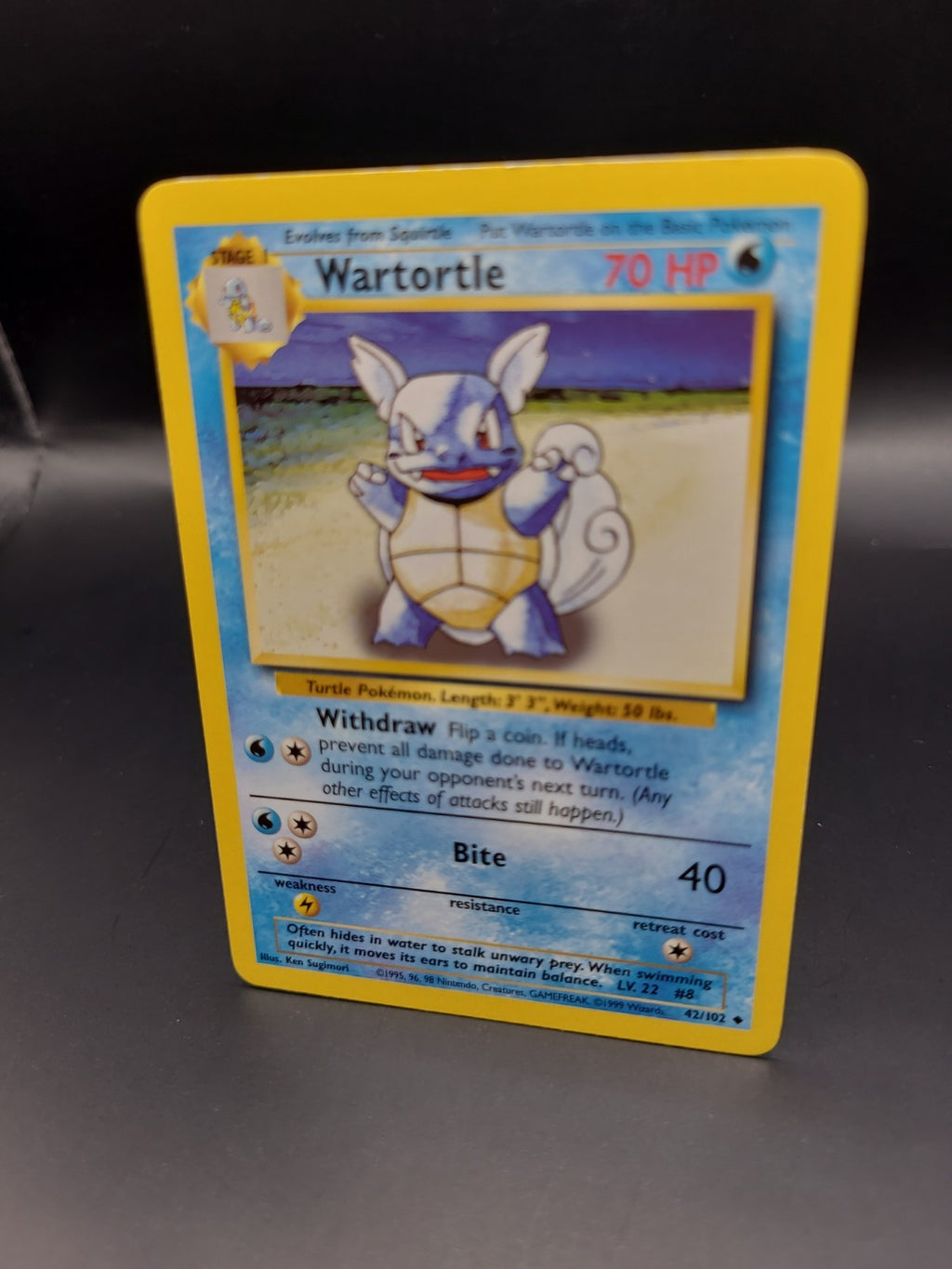 Wartortle 42/102 | Base Set | Non Holo Pokemon Card MP
