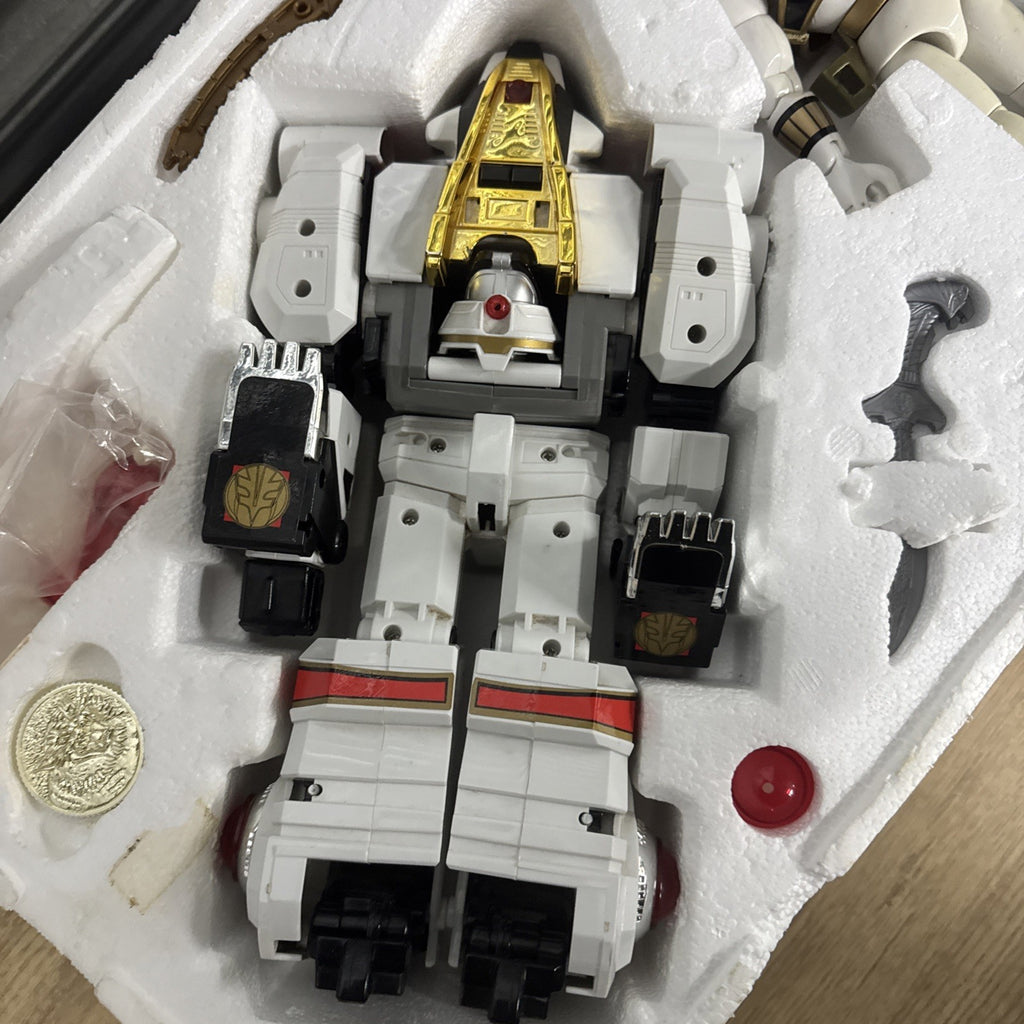1994 Original Bandai Mighty Morphin Power Rangers White Tigerzord With Manual