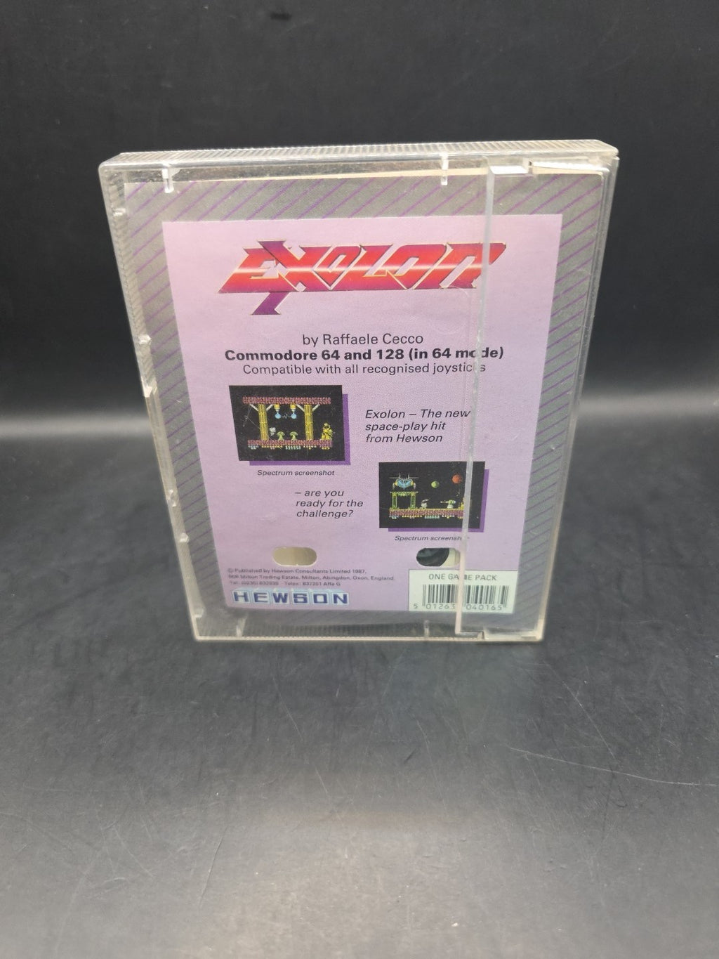Exolon Commodore 64 Game Cassette, By Hewson 