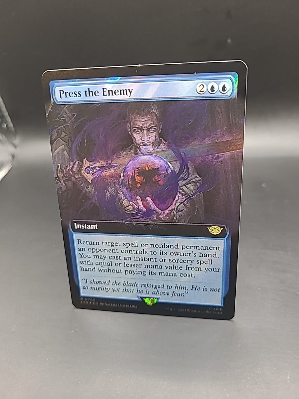 Press the Enemy (Extended Art) R Universes Beyond: The Lord of the Rings: R 0763