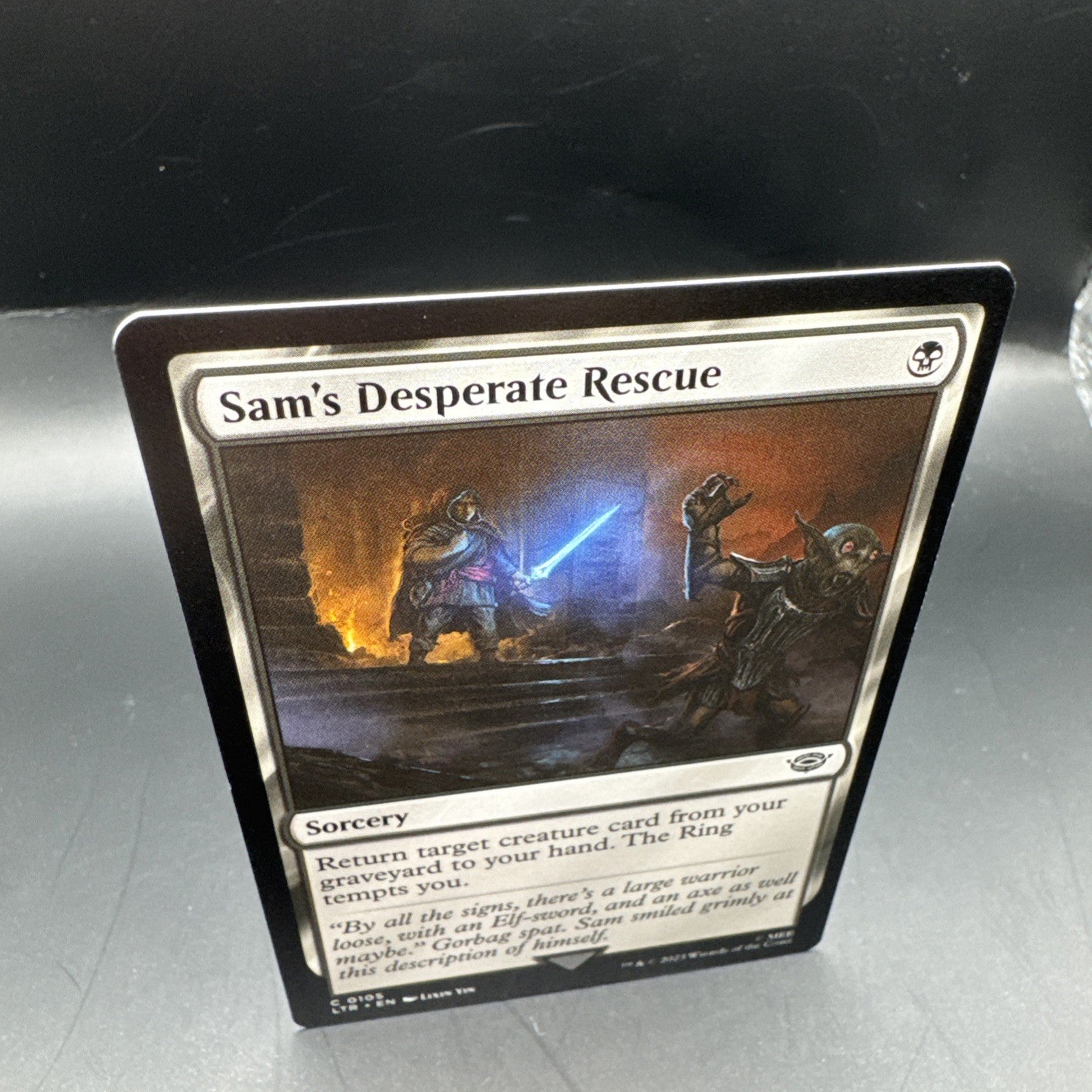 MTG Sam's Desperate Rescue (FOIL) 0105 Lord of the Rings + 1 Regular Card C0105