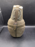 German army surplus drinking flask canteen and cup, green