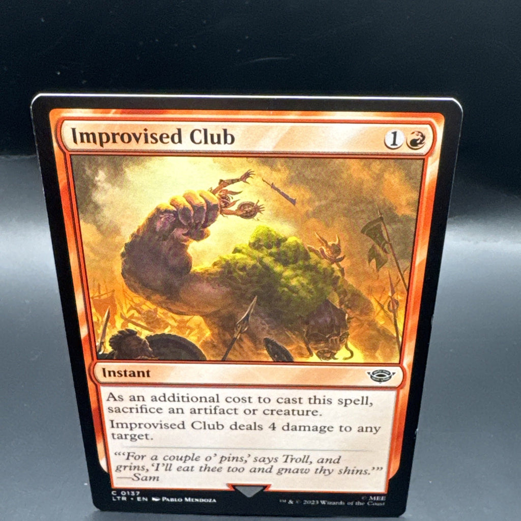 MTG Improvised Club (Foil) Tales of Middle-Earth C0137 + 1 Regular Card