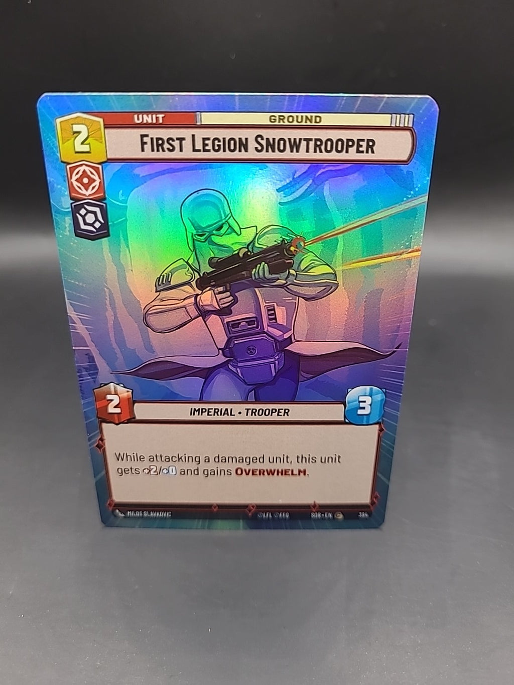 Star Wars Unlimited Foil Hyperspace Card #394 First Legion Snowtrooper