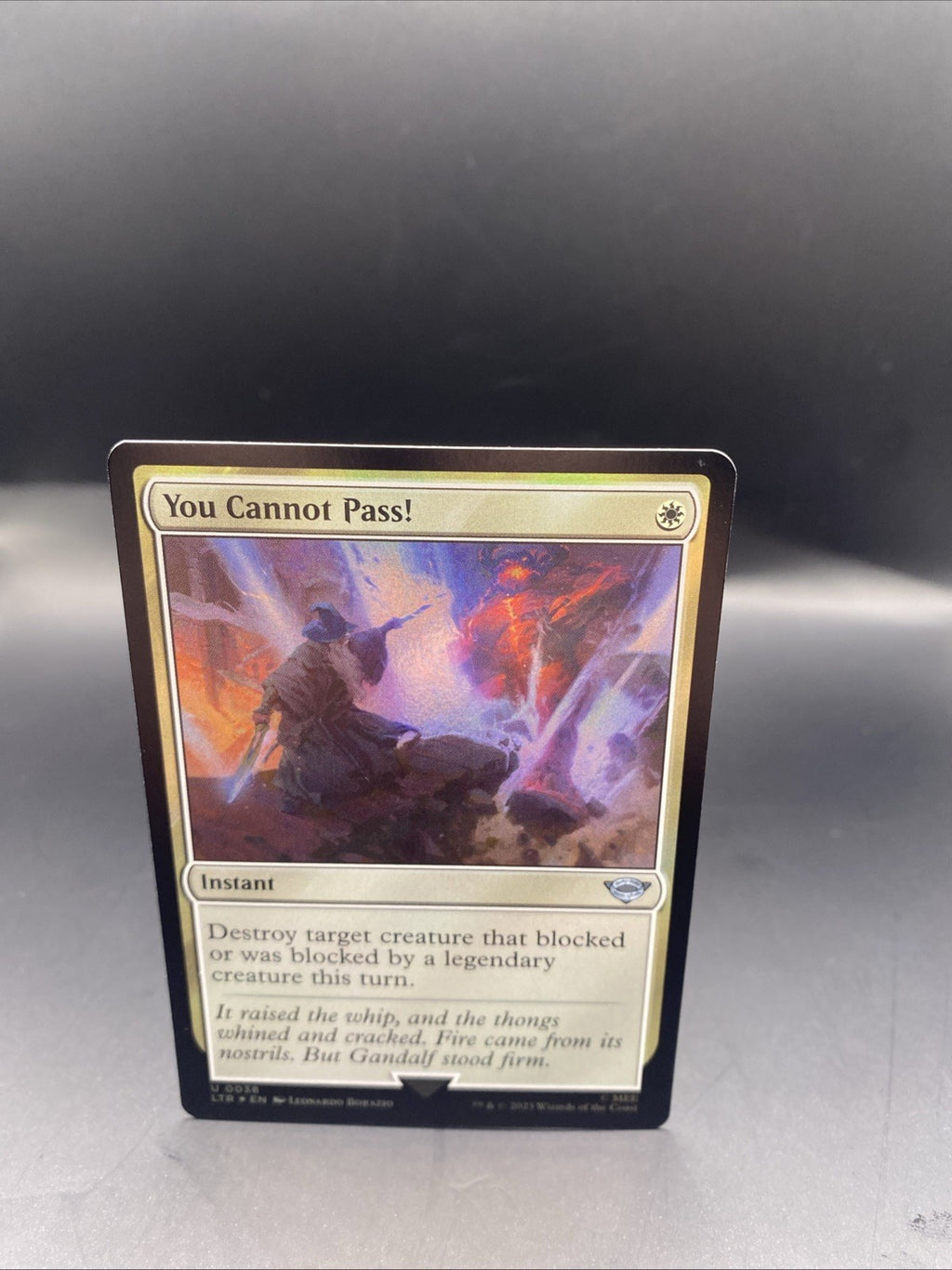 You Cannot Pass! U 0489, Foil Showcase Scrolls, MTG LotR (You Shall Not Pass)