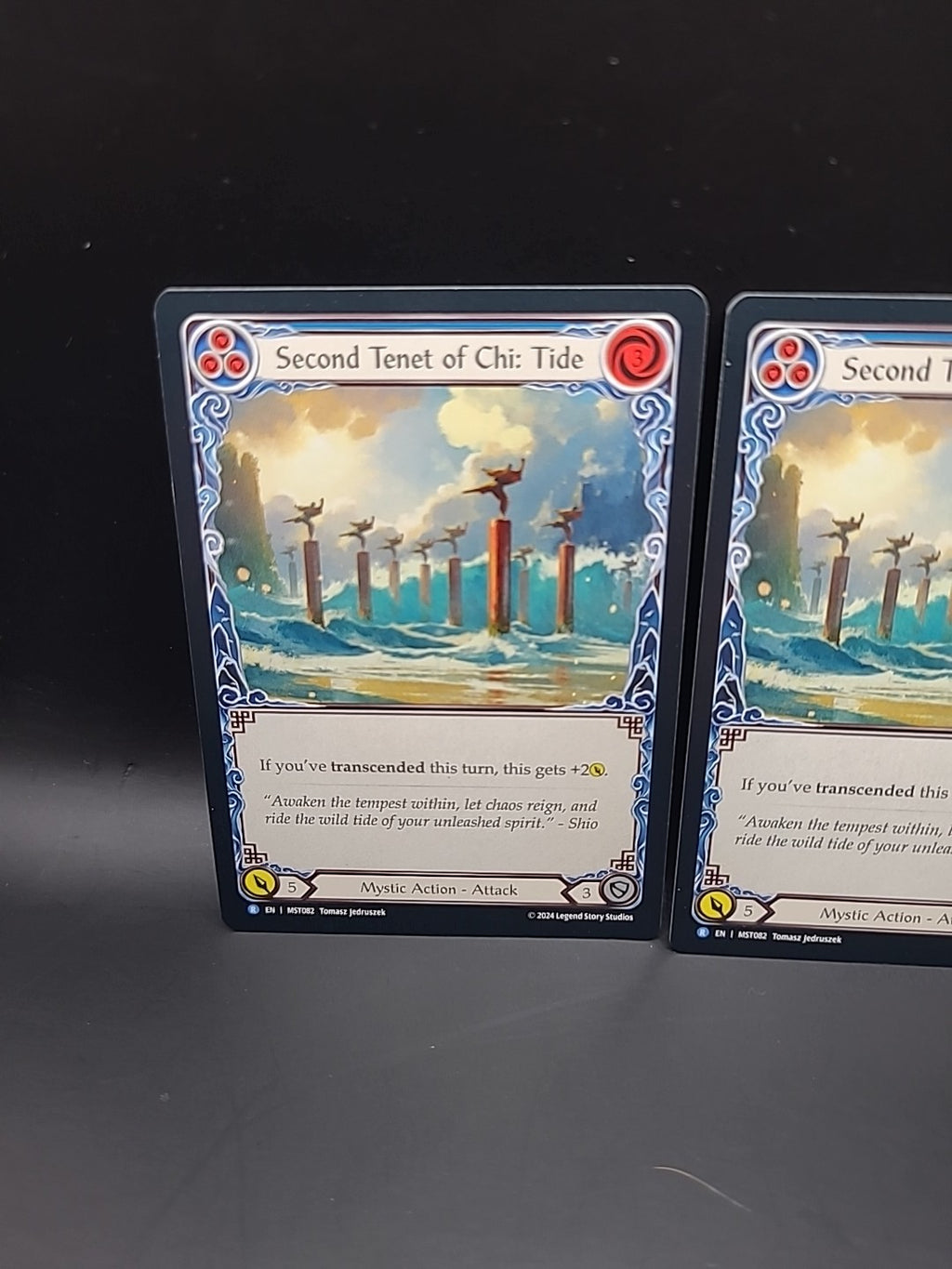 2 X Second Tenet of Chi: Tide Regular - MST082 NM - FaB Flesh and Blood