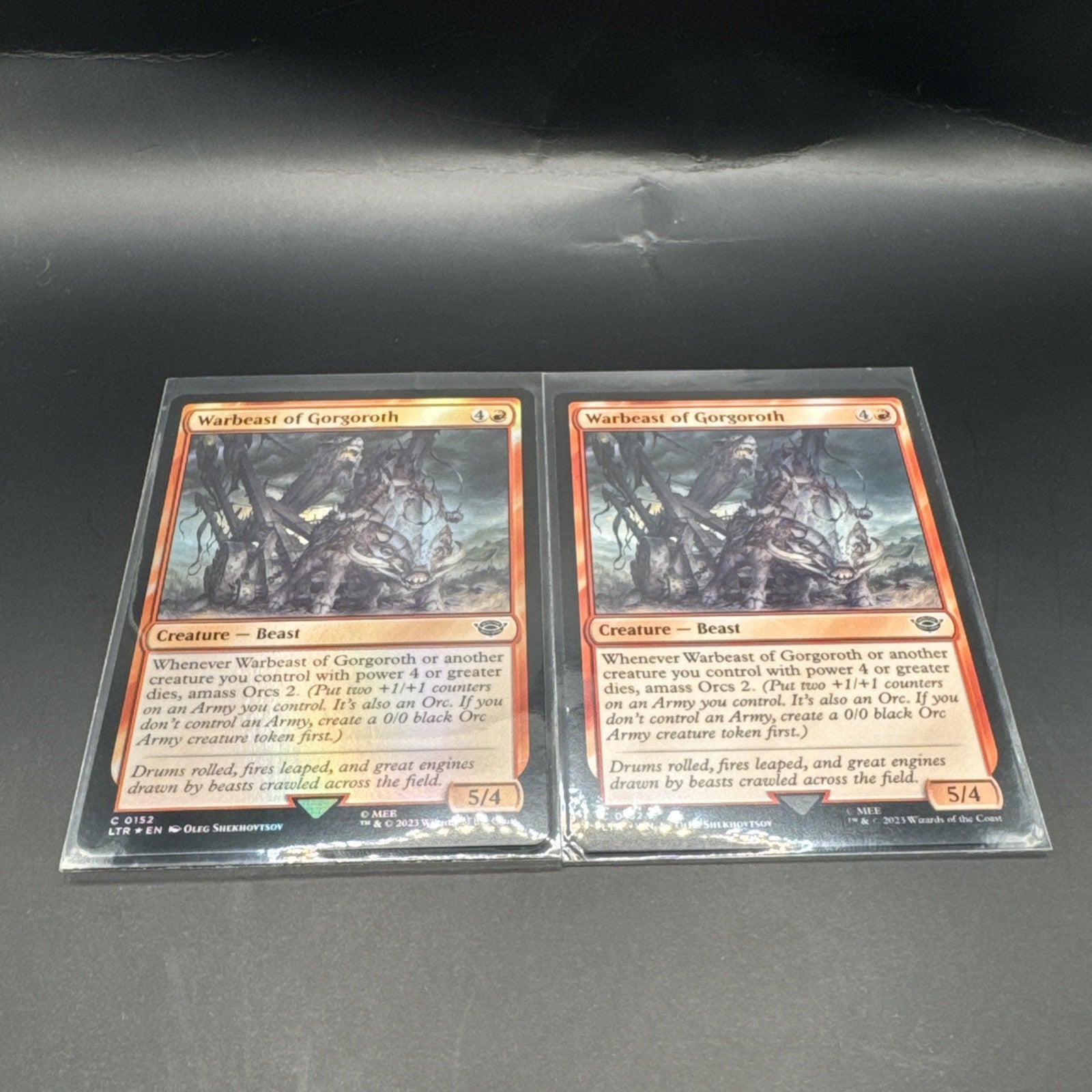 MTG Warbeast of Gorgoroth (FOIL) C0152 Lord of the Rings + 1 Regular Card