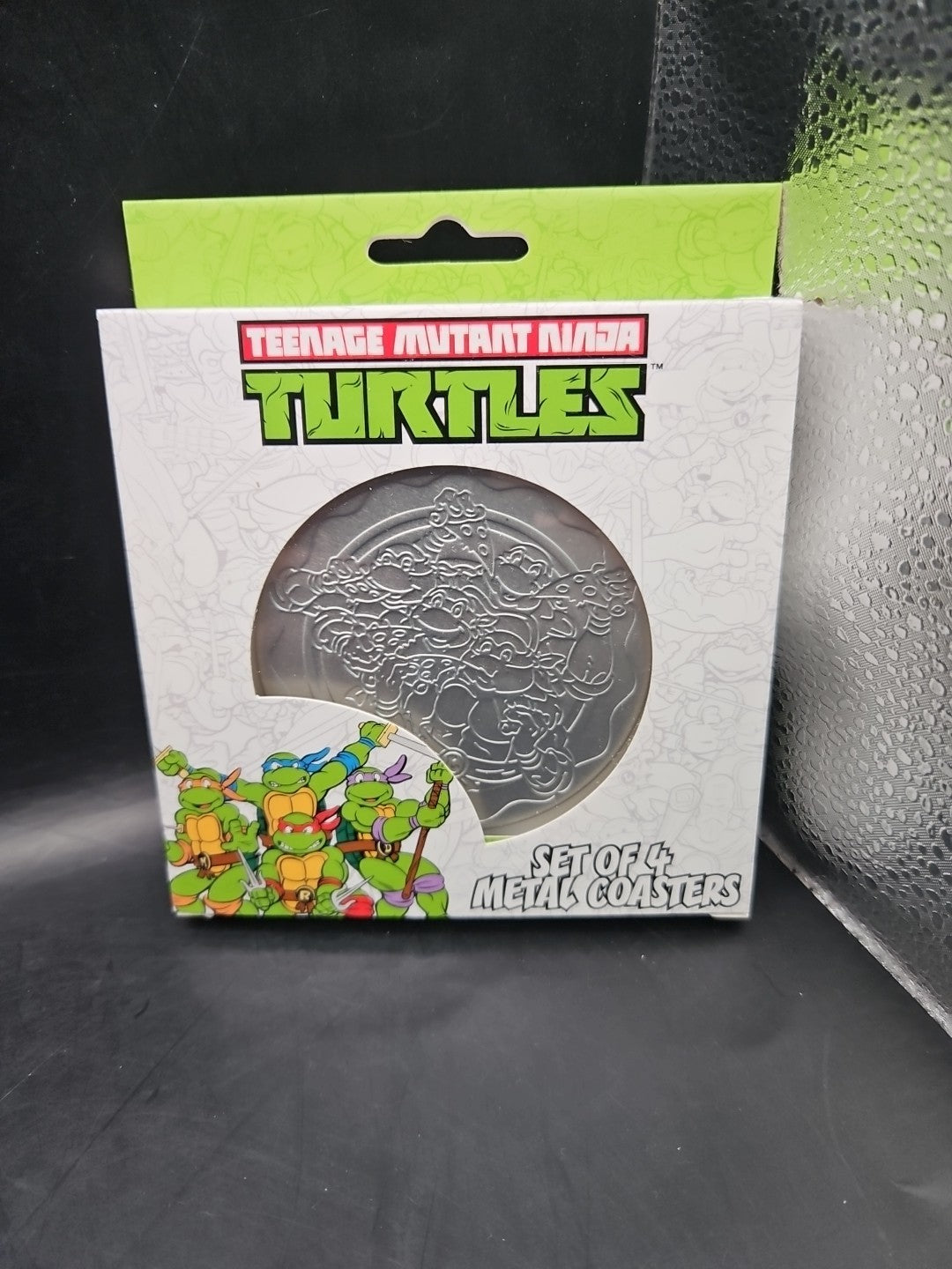 Teenage Mutant Ninja Turtles Set of 4 Embossed Metal Coasters TMNT Movie