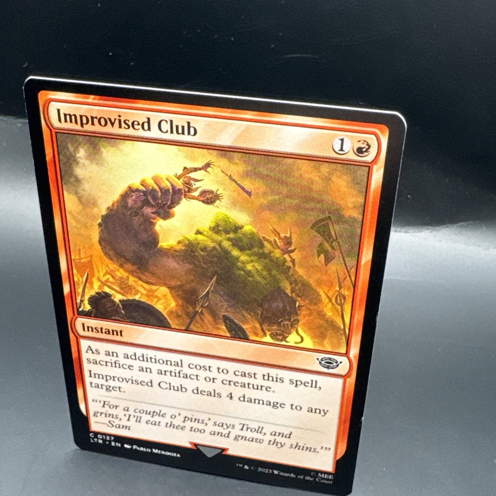 MTG Improvised Club (Foil) Tales of Middle-Earth C0137 + 1 Regular Card