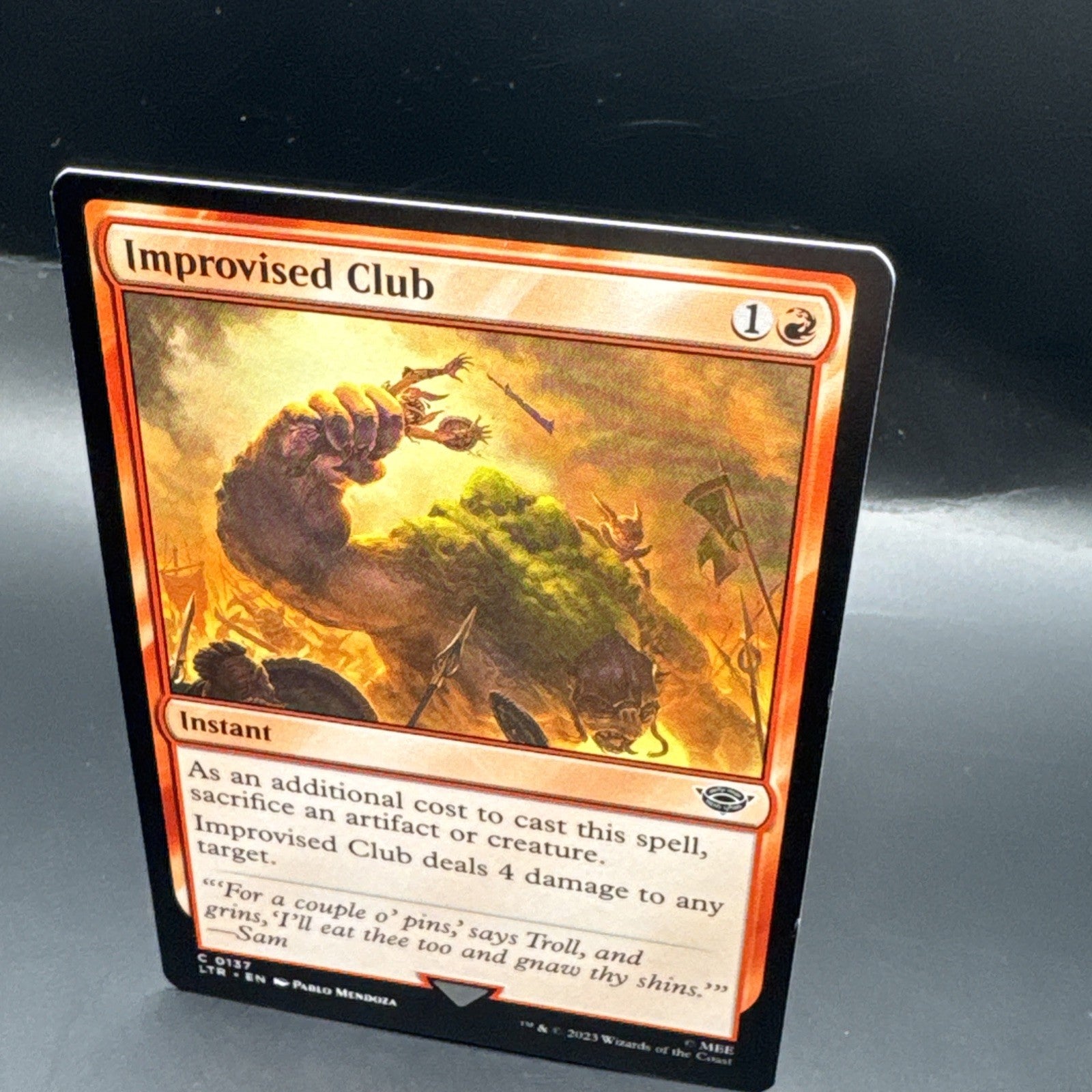 MTG Improvised Club (Foil) Tales of Middle-Earth C0137 + 1 Regular Card