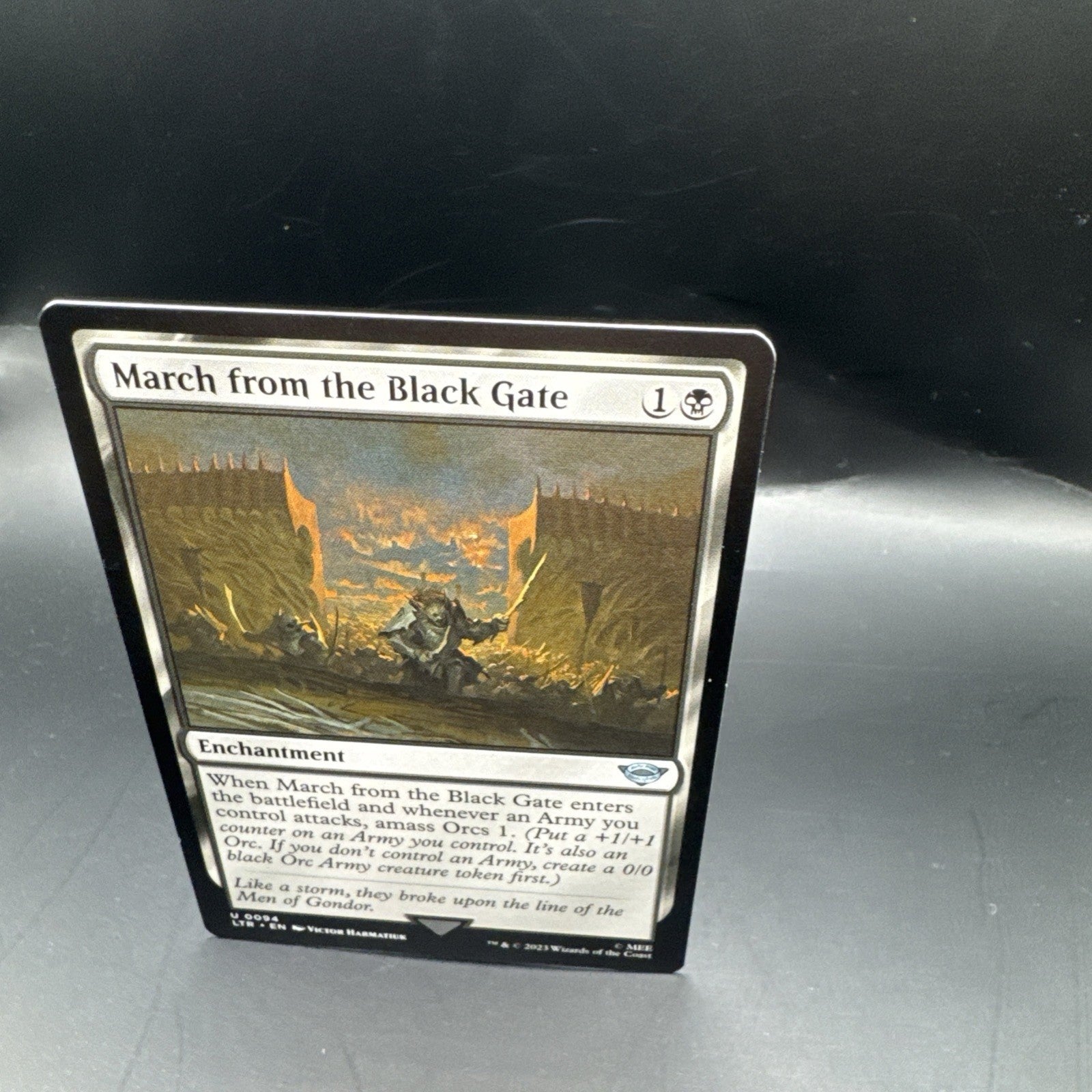 MTG March from the Black Gate (FOIL) 0094 Lord of the Rings + Regular Card