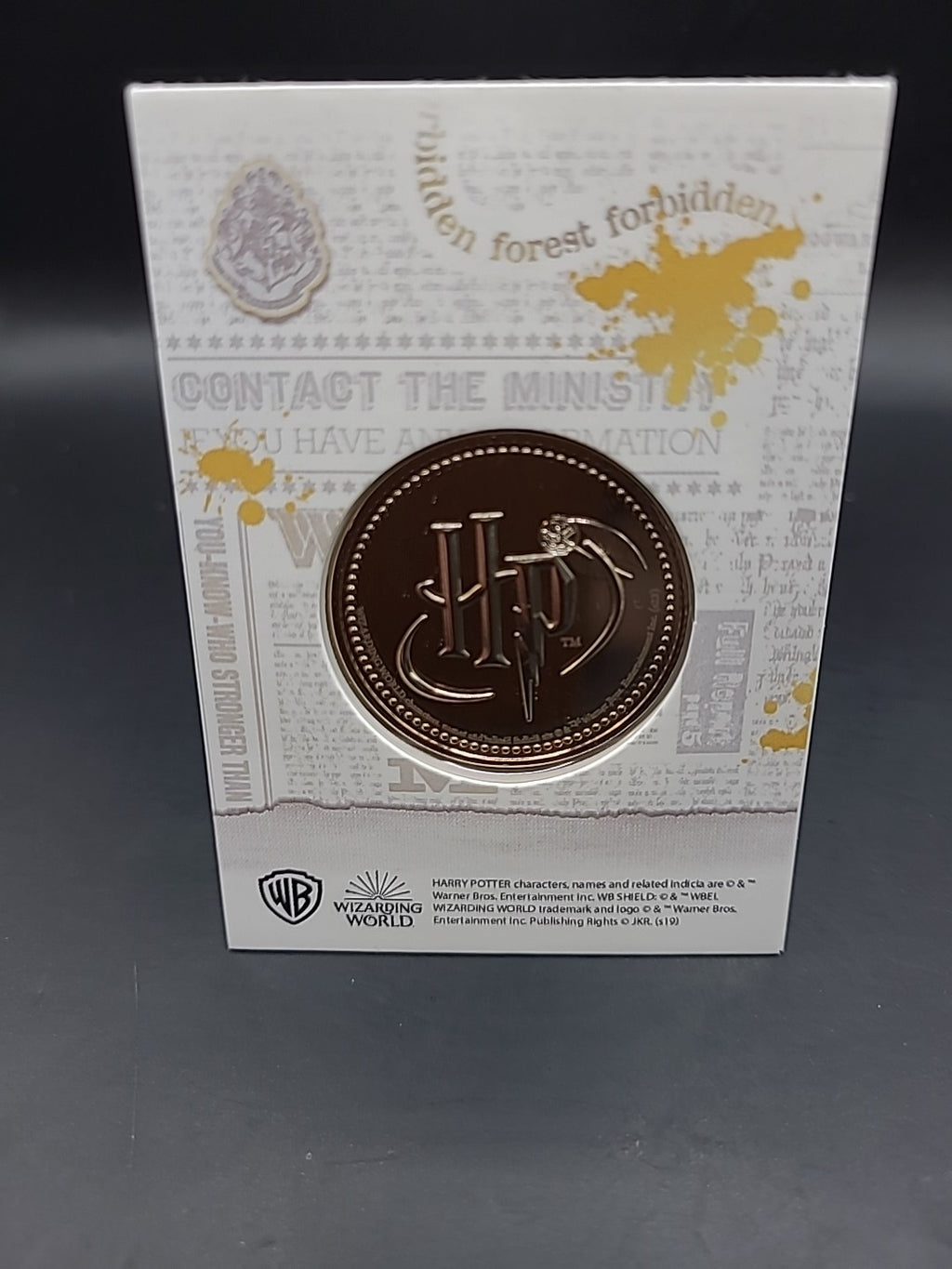 RARE HARRY POTTER MEDAL COIN IN CARD THE GOBLET OF FIRE RON WEASLEY ROWLING