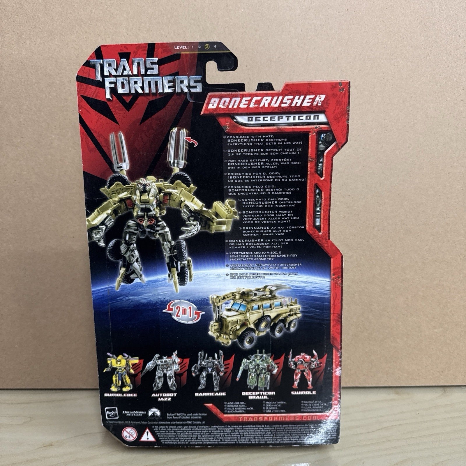 Transformers 2007 Movie Deluxe Class Bonecrusher Decepticons Figure Toy Hasbro