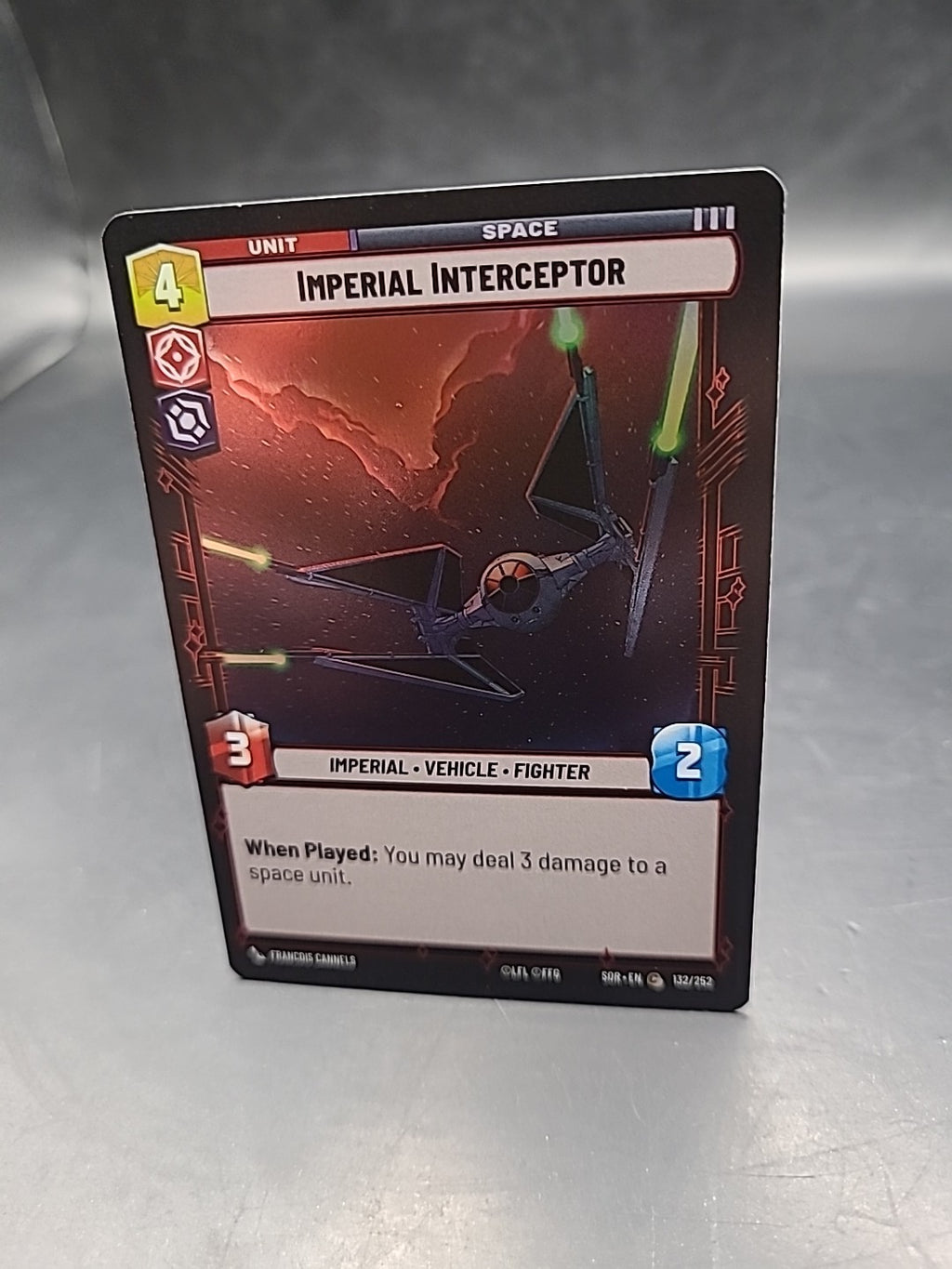 Imperial Interceptor - Foil #132/252 Star Wars Unlimited Spark of Rebellion