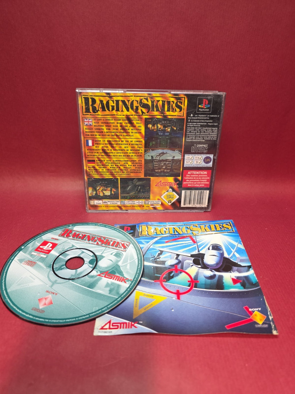 Raging Skies Ps1 No Manual Or Front Case