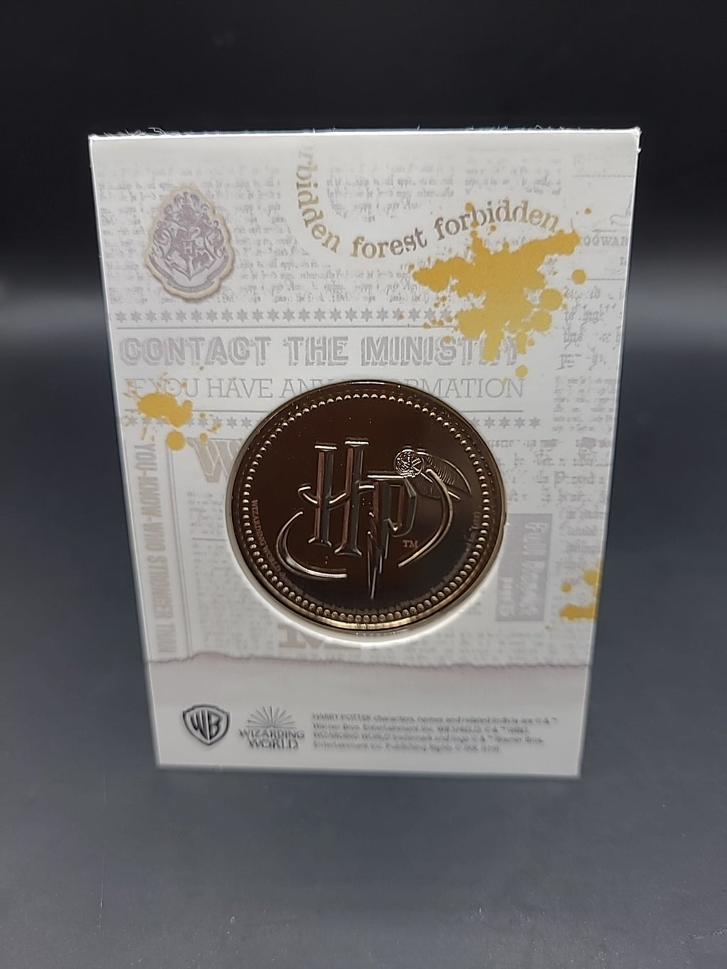 S40) RARE HARRY POTTER MEDAL COIN GOBLET OF FIRE DRACO MALFOY TOM FELTON