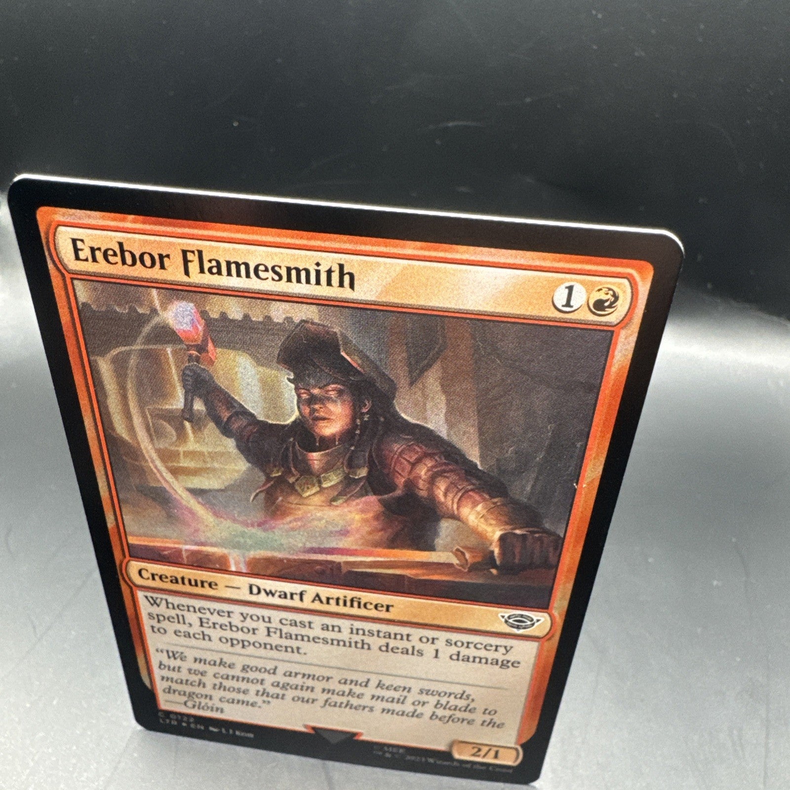 Erebor Flamesmith MTG LTR FOIL Magic The Gathering C0122 + 1 Regular Card