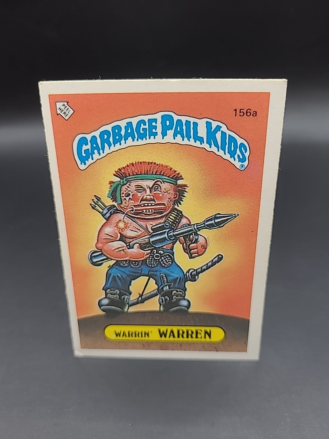 Garbage Pail Kids Topps Sticker Card - 1986 UK Series 4 Warrin' Warren 156a