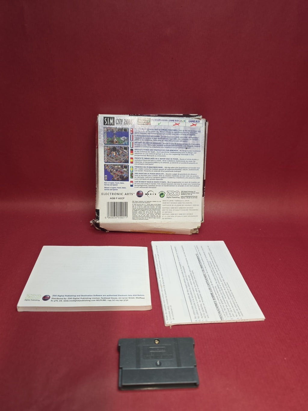 Sim City 2000 (Gameboy Advance) with box & instructions READ DESCRIPTION