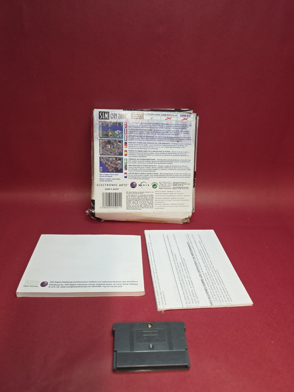 Sim City 2000 (Gameboy Advance) with box & instructions READ DESCRIPTION