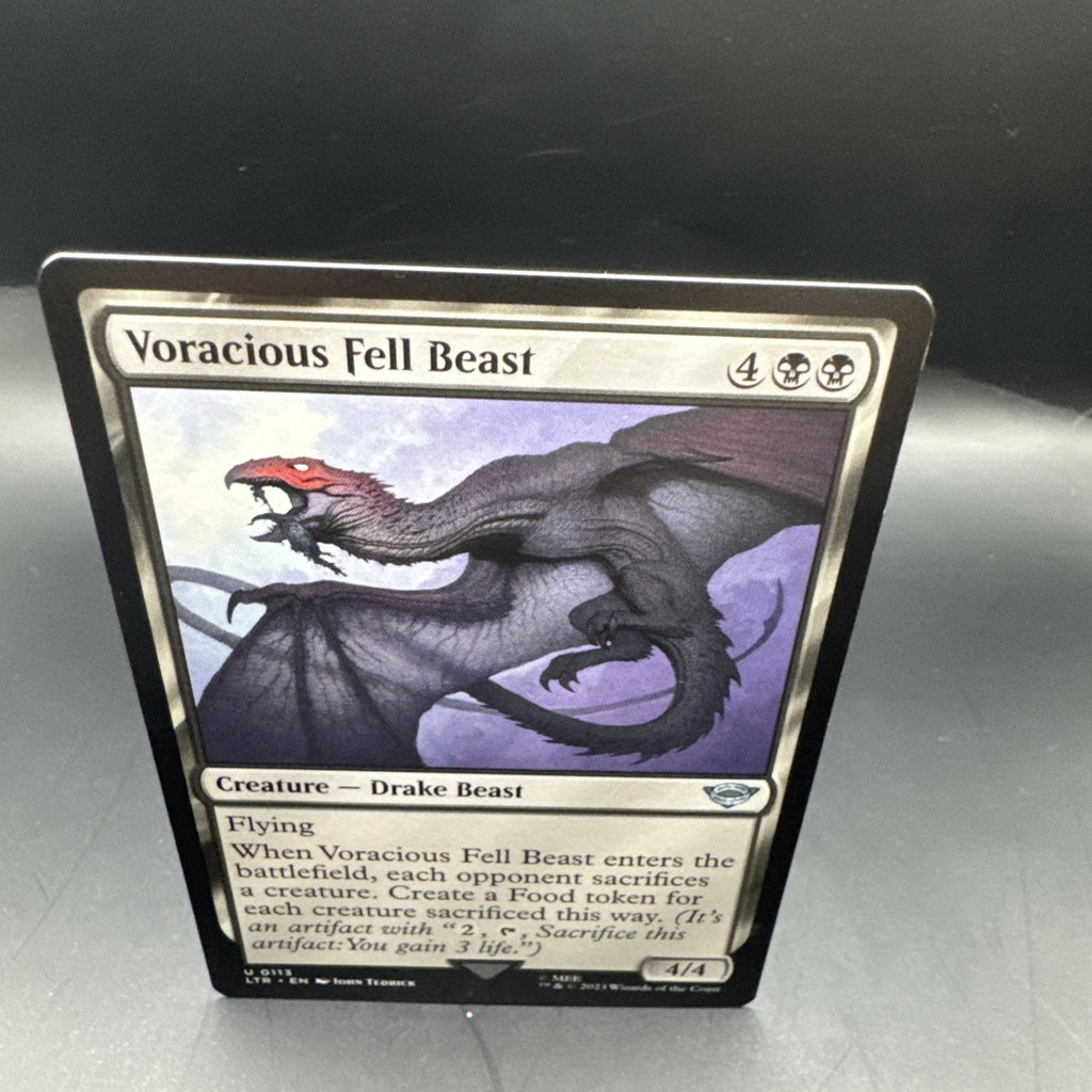 MTG Voracious Fell Beast (Foil) U0113 Lord of the Rings + 1 Regular Card