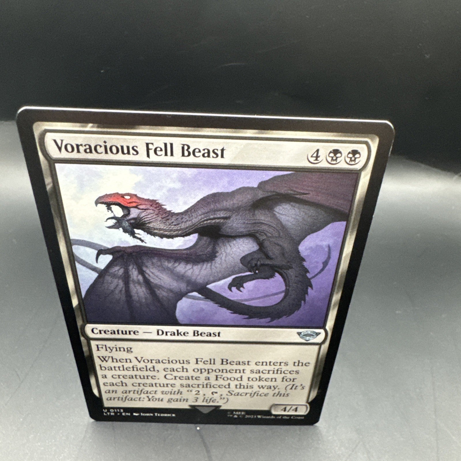 MTG Voracious Fell Beast (Foil) U0113 Lord of the Rings + 1 Regular Card