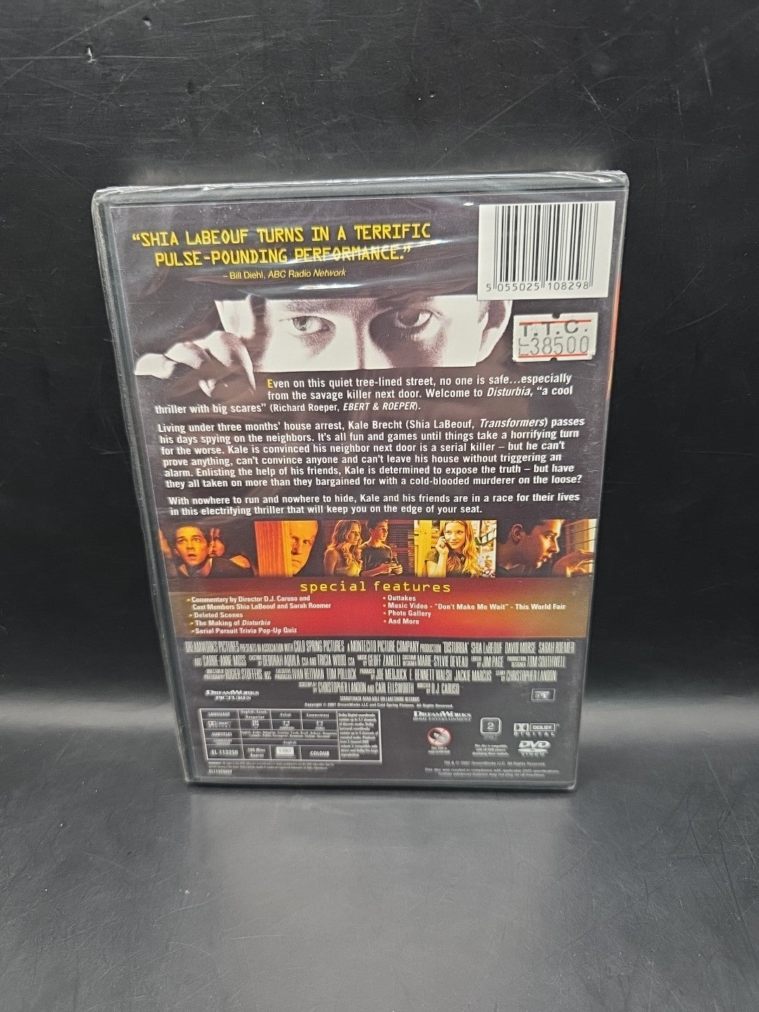 Disturbia - DVD - PAL - R2 - New & Sealed - D.J. Caruso