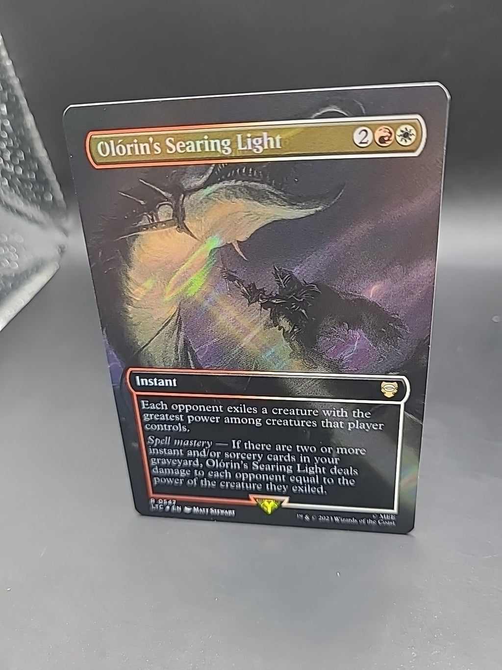 MTG LOTR Olorin's Searing Light Borderless Surge Foil Mint/Near Mint #0547