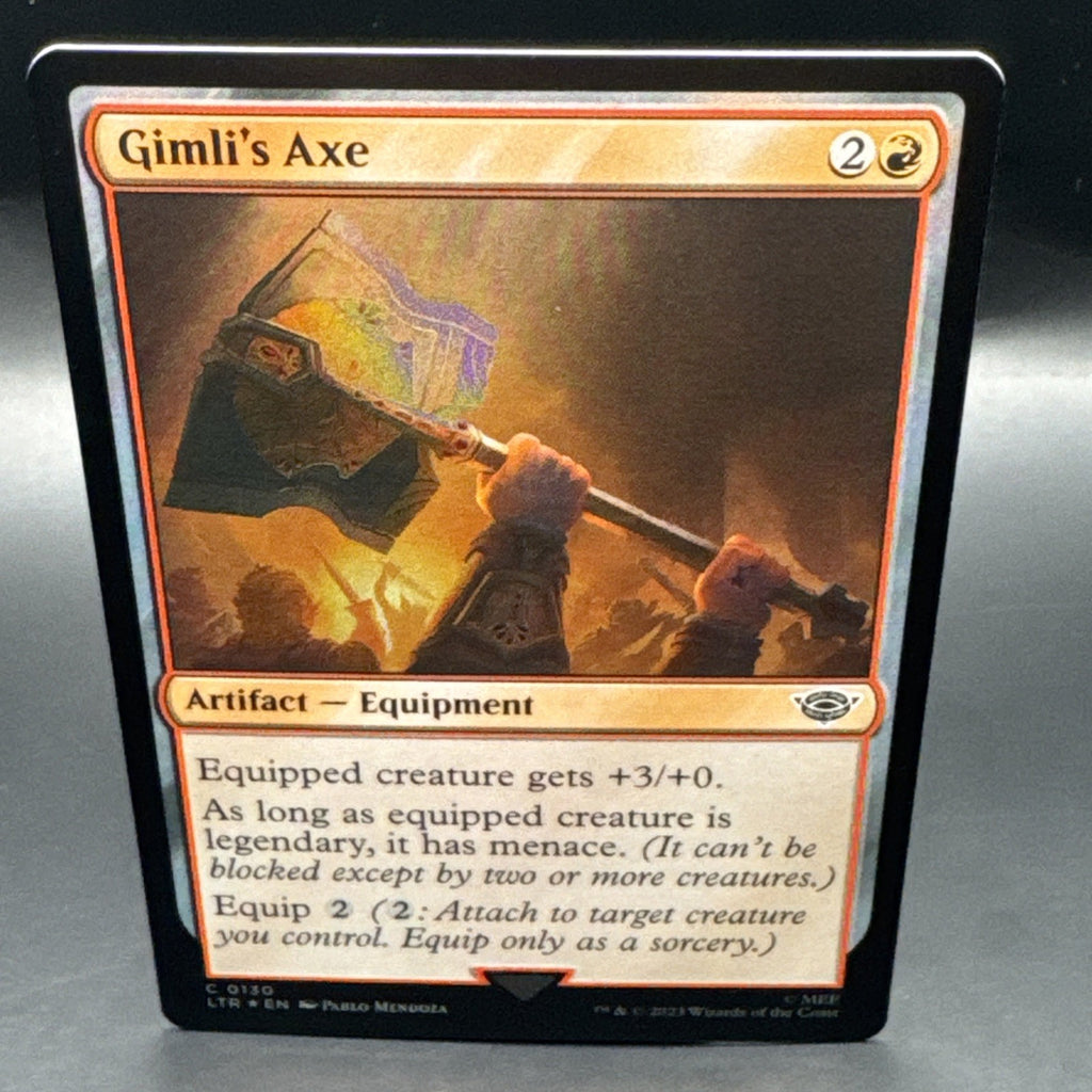 MTG LOTR Gimli's Axe Foil C0130 + 1 Regular Card